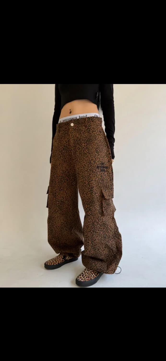 더미스테리어스호텔 레오파드 카고 팬츠 상품이미지9
