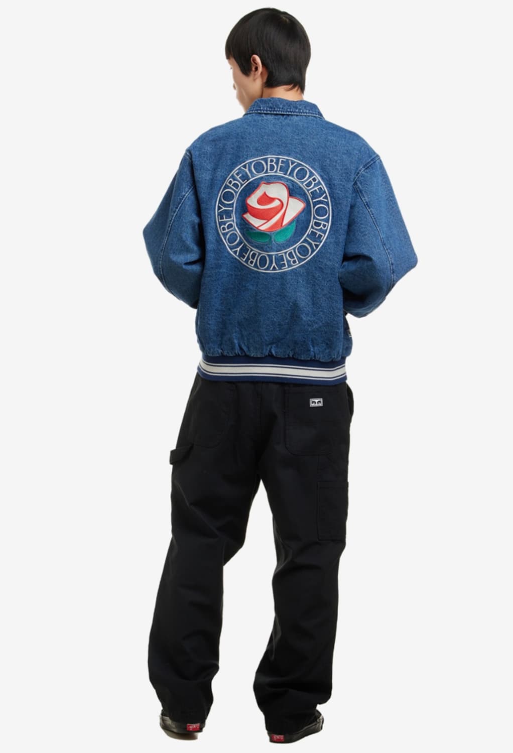 오베이 더블니 카펜터 팬츠 블랙 상품이미지1