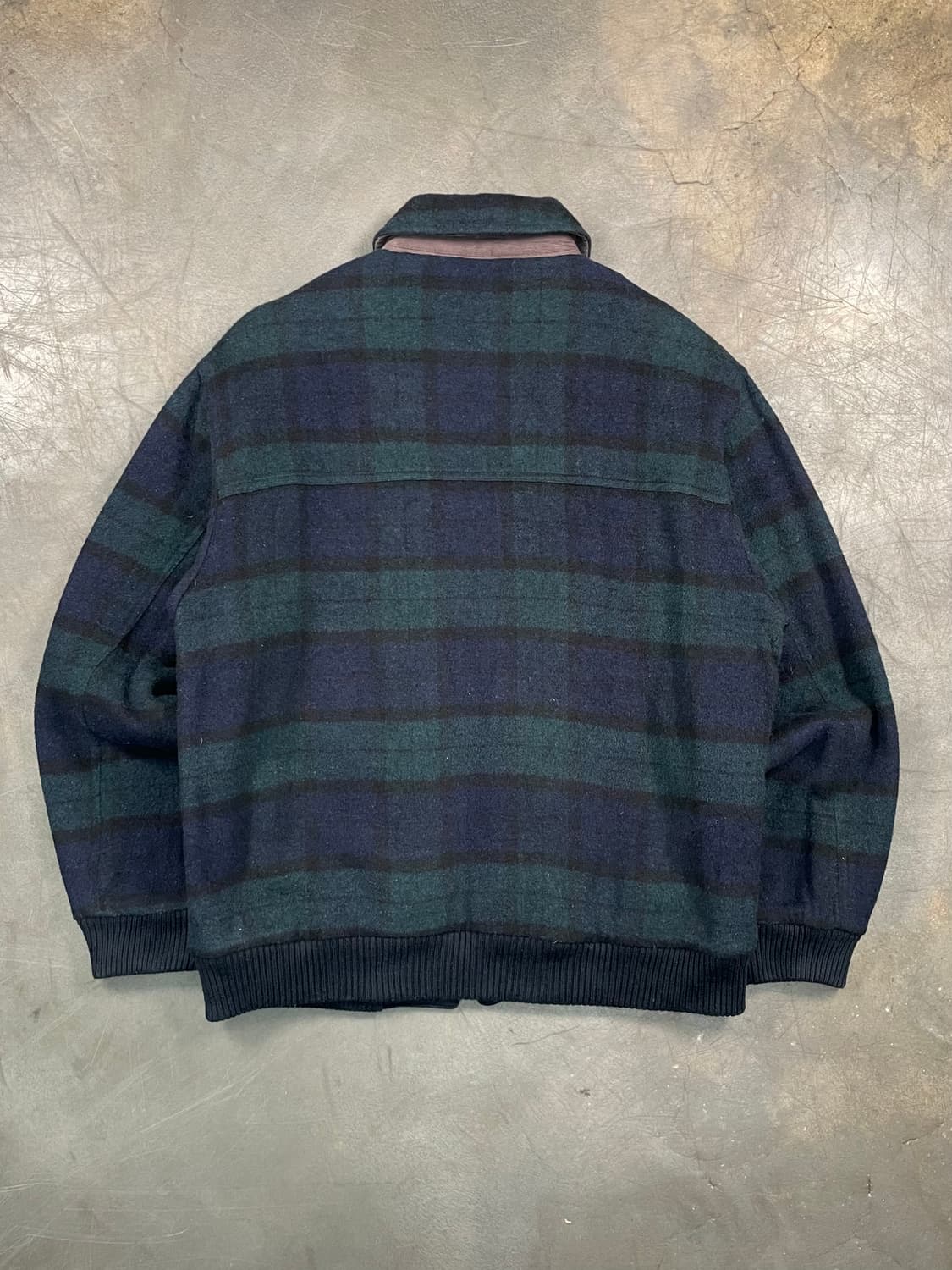 골든베어 울 체크 블루종 자켓 상품이미지4