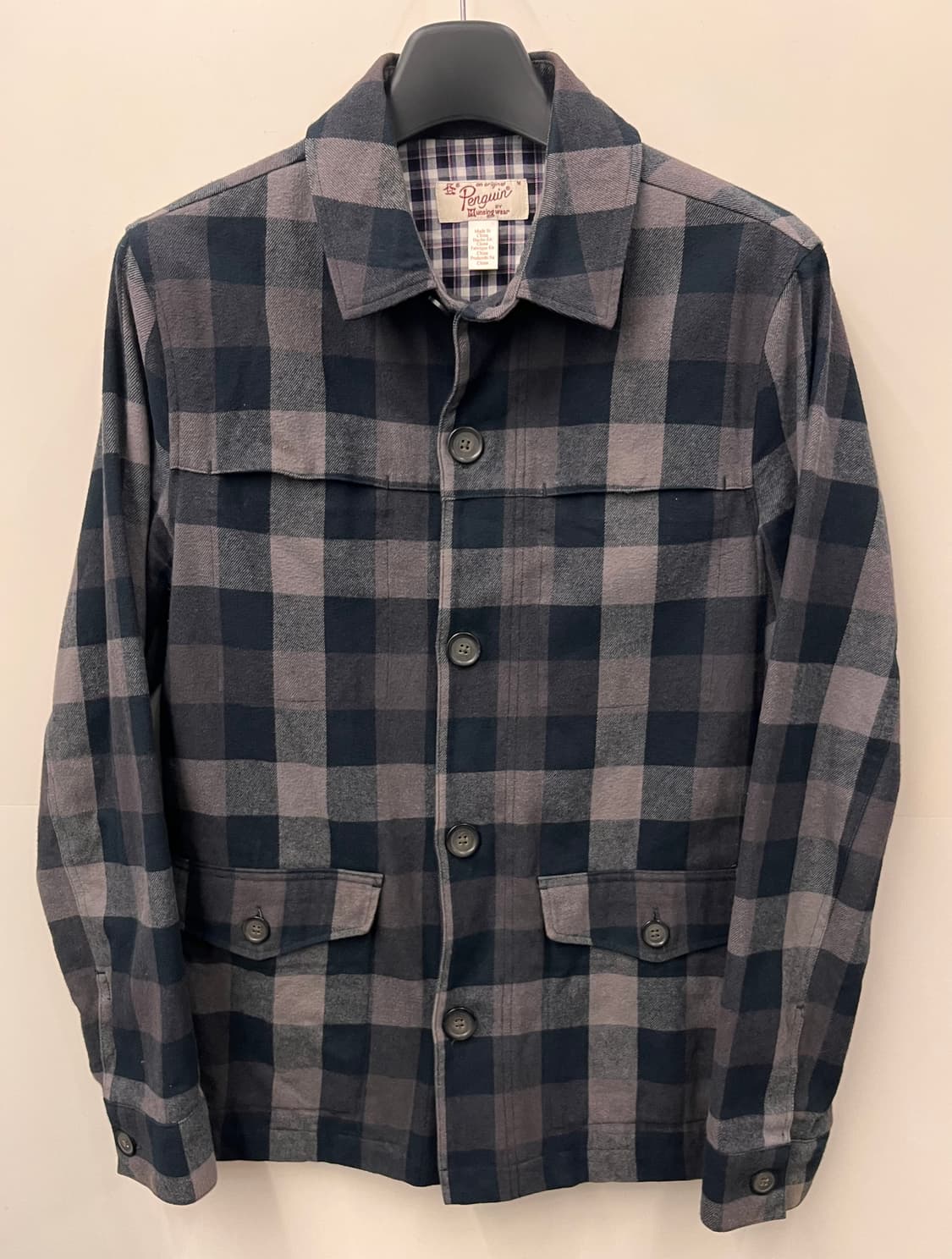 Penguin 펭귄 체크 셔츠 자켓 M 상품이미지1