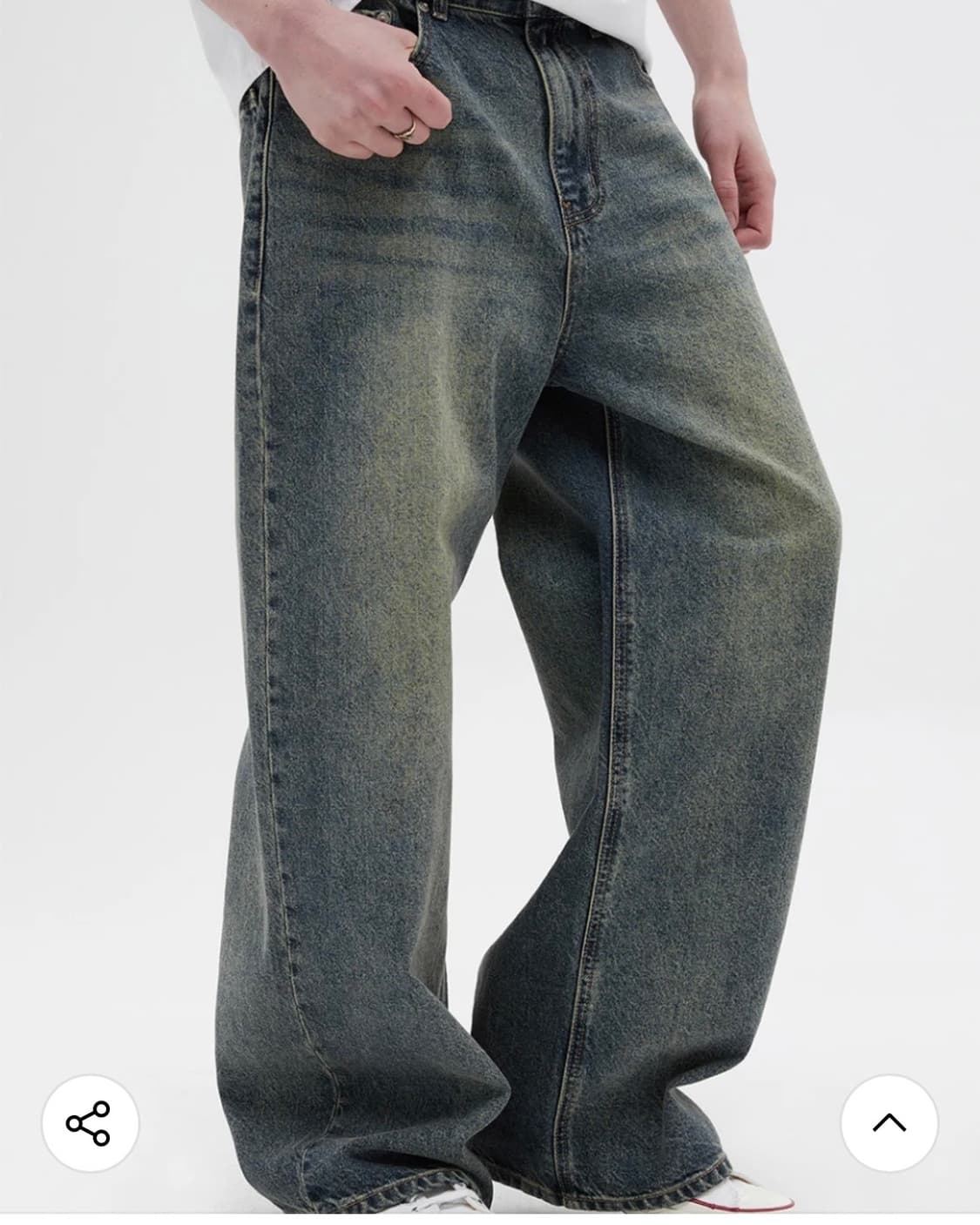 비바스튜디오 와이드 데님팬츠 블루 XL WIDE DENIM PANTS [ 상품이미지4