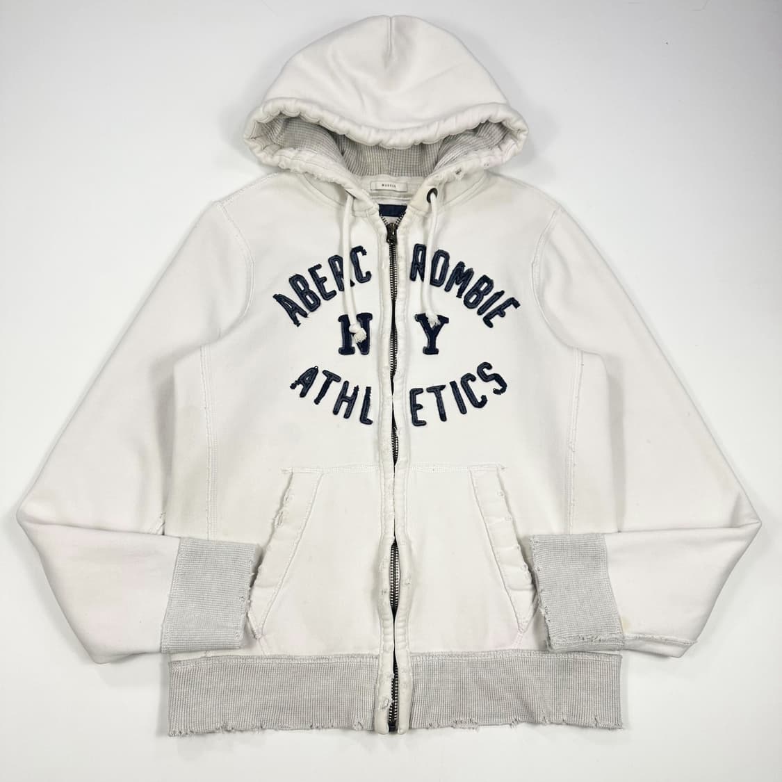 아베크롬비 og y2k 헤비코튼 후드집업 화이트 M 상품이미지1