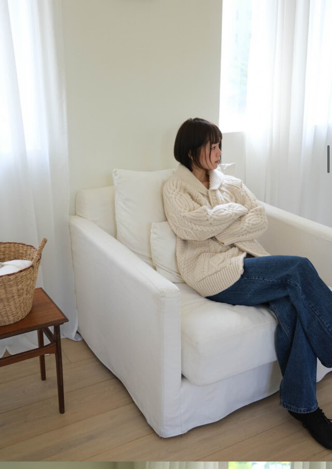 케이블니트집업Hazel wool cable knit zip up 상품이미지10