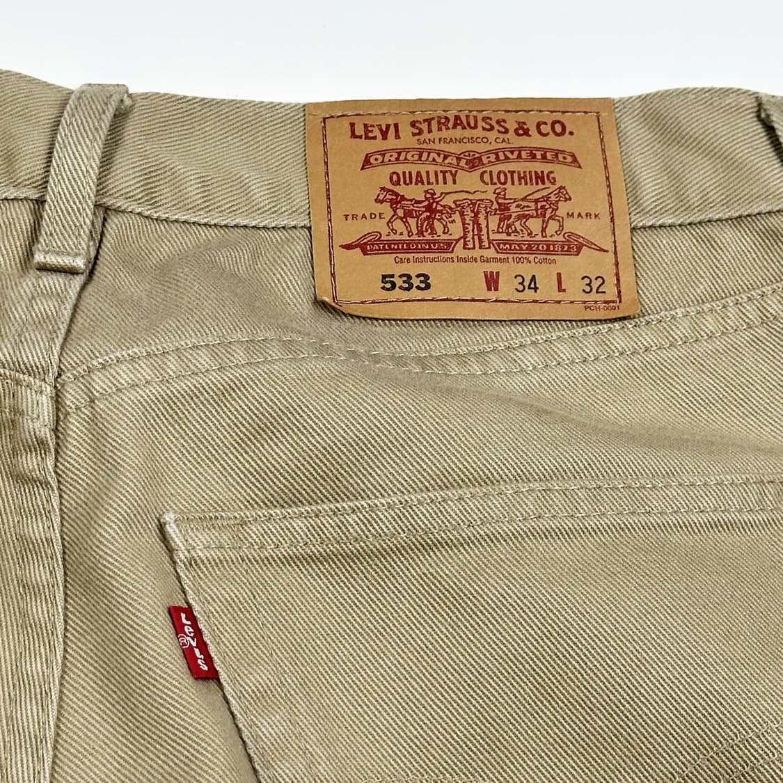 리바이스 533 오리지널 재팬 베이지 데님팬츠 (30인치) 상품이미지6