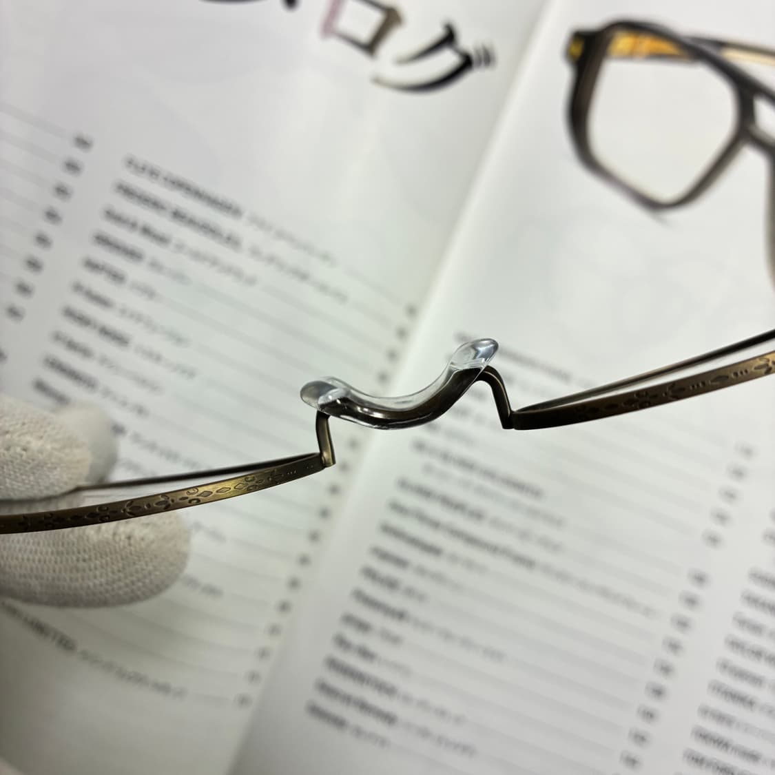 일본 사바에 후쿠이 제작 새들브릿지 엔틱골드 티타늄 안경 상품이미지6