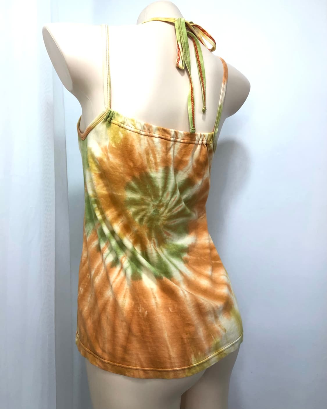 orange tie dye sketch halter sleeveless  상품이미지3