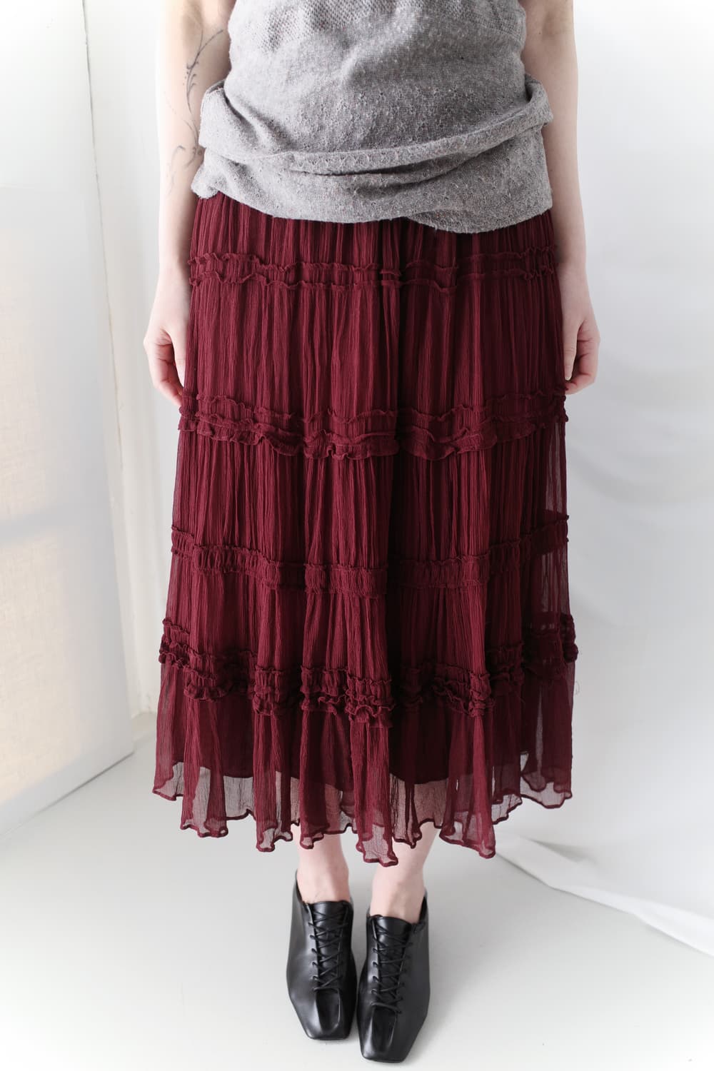 dkny) frill sha skirt  상품이미지3