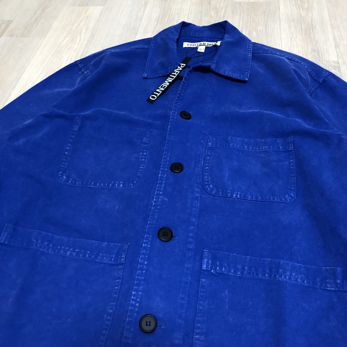 (L) 새상품 파르티멘토 PARTIMENTO 프렌치 워크 자켓 블루 상품이미지2