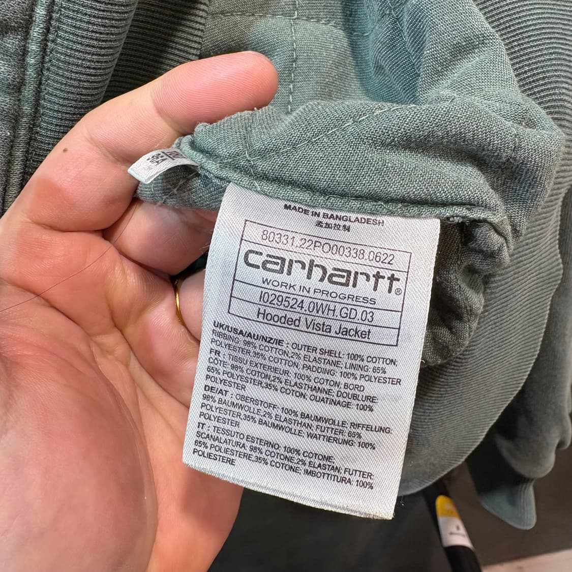 [L] CARHARTT WIP 칼하트 윕 후드 비스타 자켓  상품이미지8