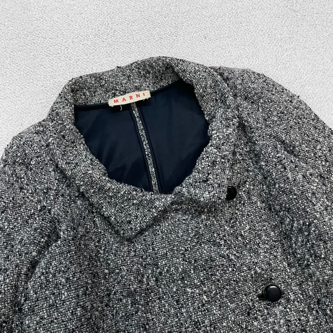 마르니 Marni 부클 헤링본 더블 코트 상품이미지4