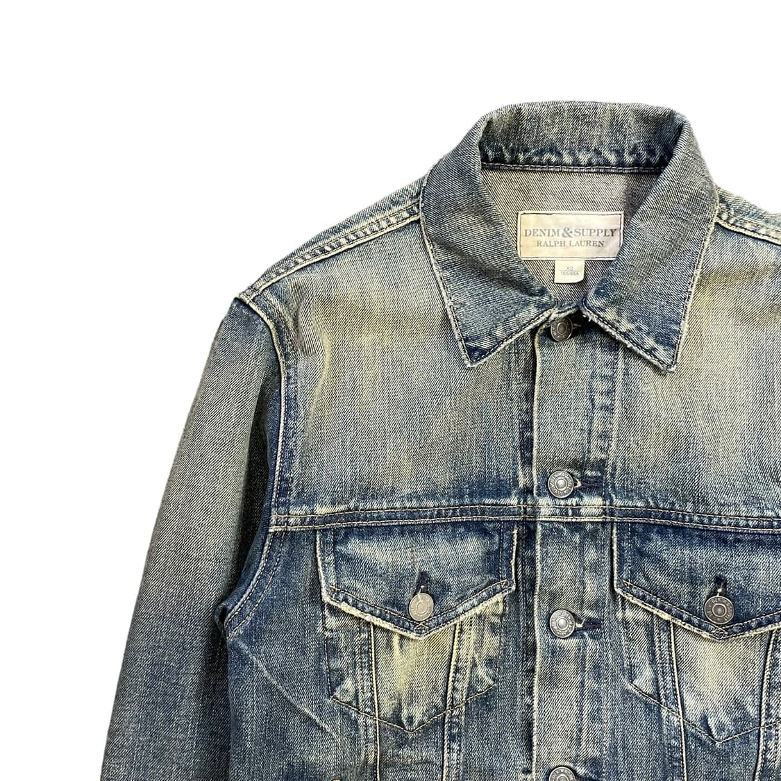 데님앤서플라이 랄프로렌 중청 워싱 데님 자켓 XS 상품이미지3