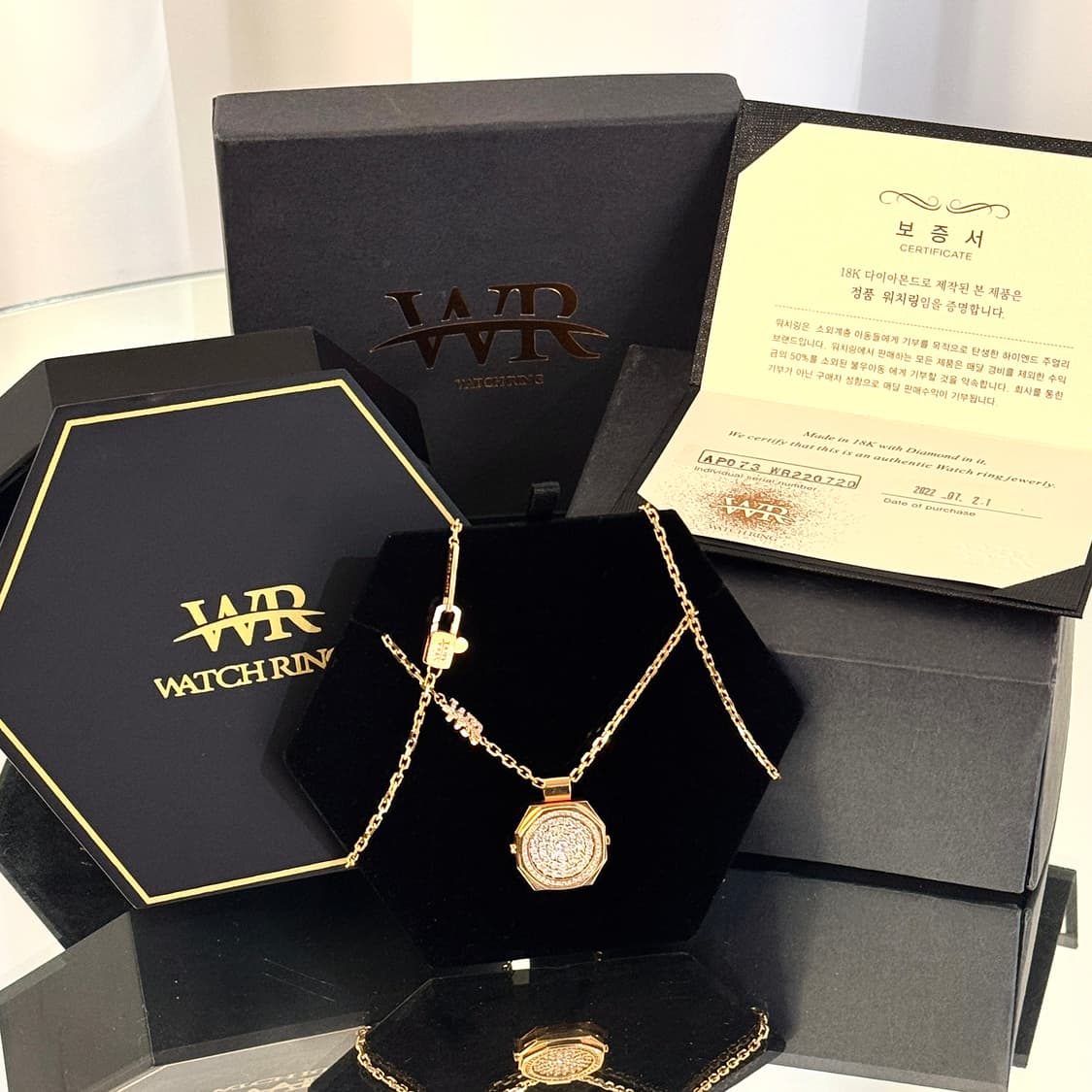 워치링 AP 오데마피게 18K 로즈골드 목걸이 상품이미지3