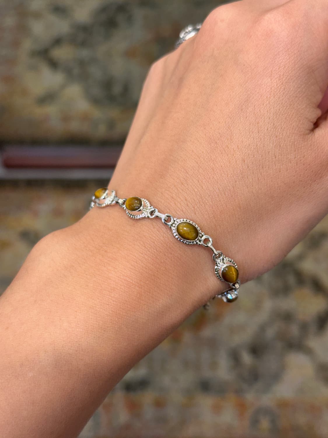 Tiger-eyes 925silver bracelet 상품이미지6
