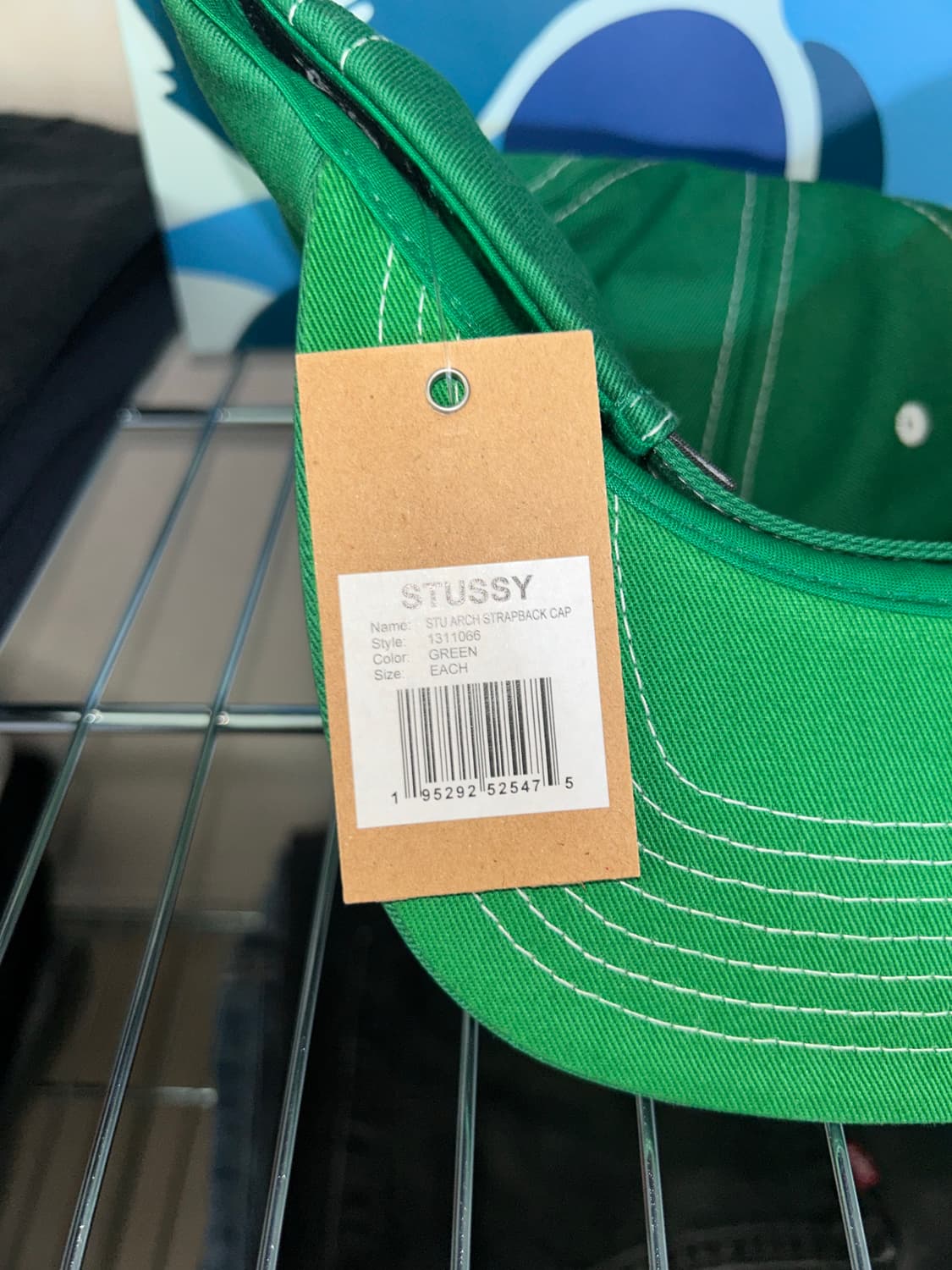 스투시 스투 아치 스트랩백 캡 그린  상품이미지2