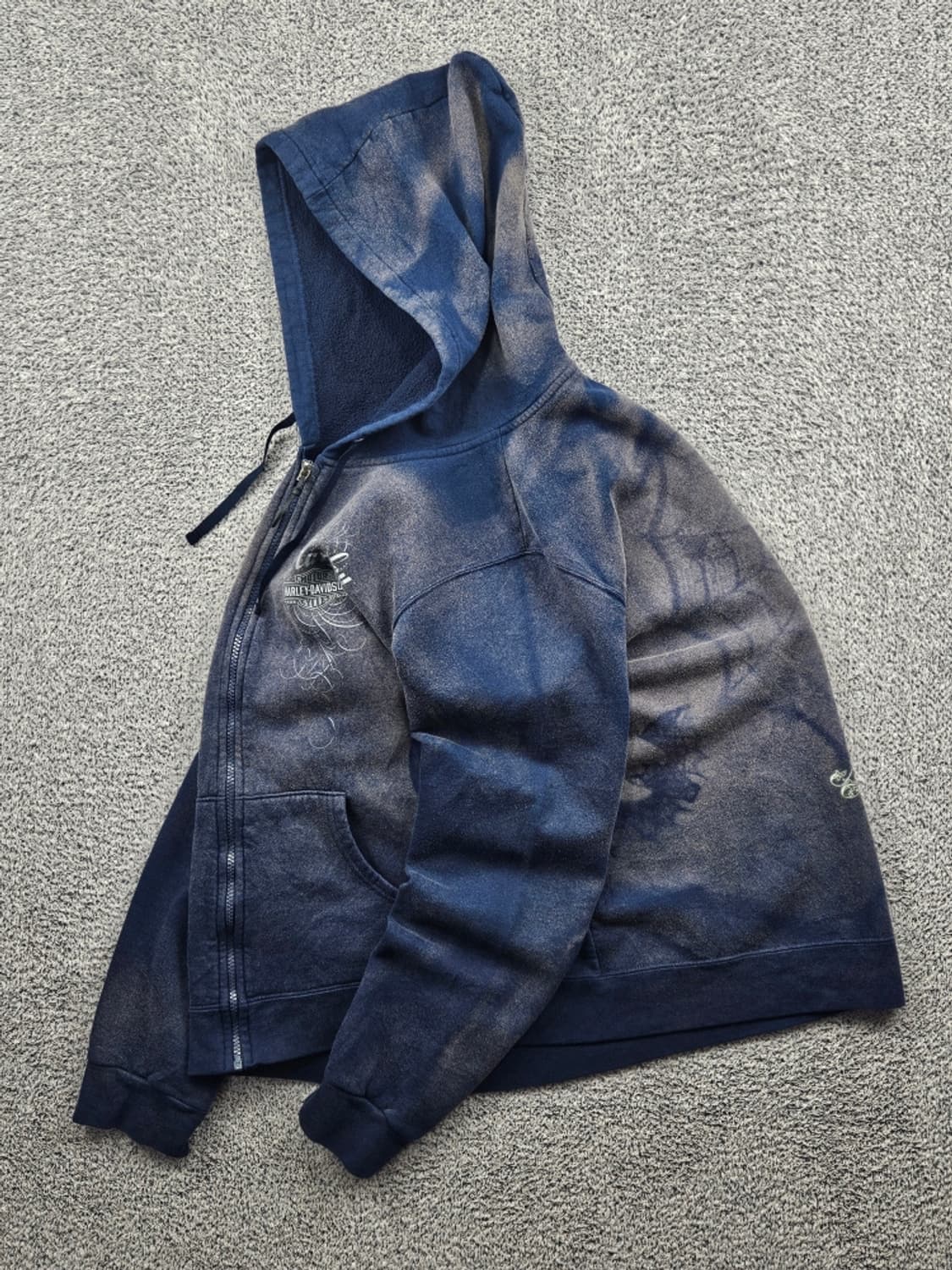 할리데이비슨 다잉워시드 커스텀 스웻 후드집업 (2XL) / 11457 상품이미지3