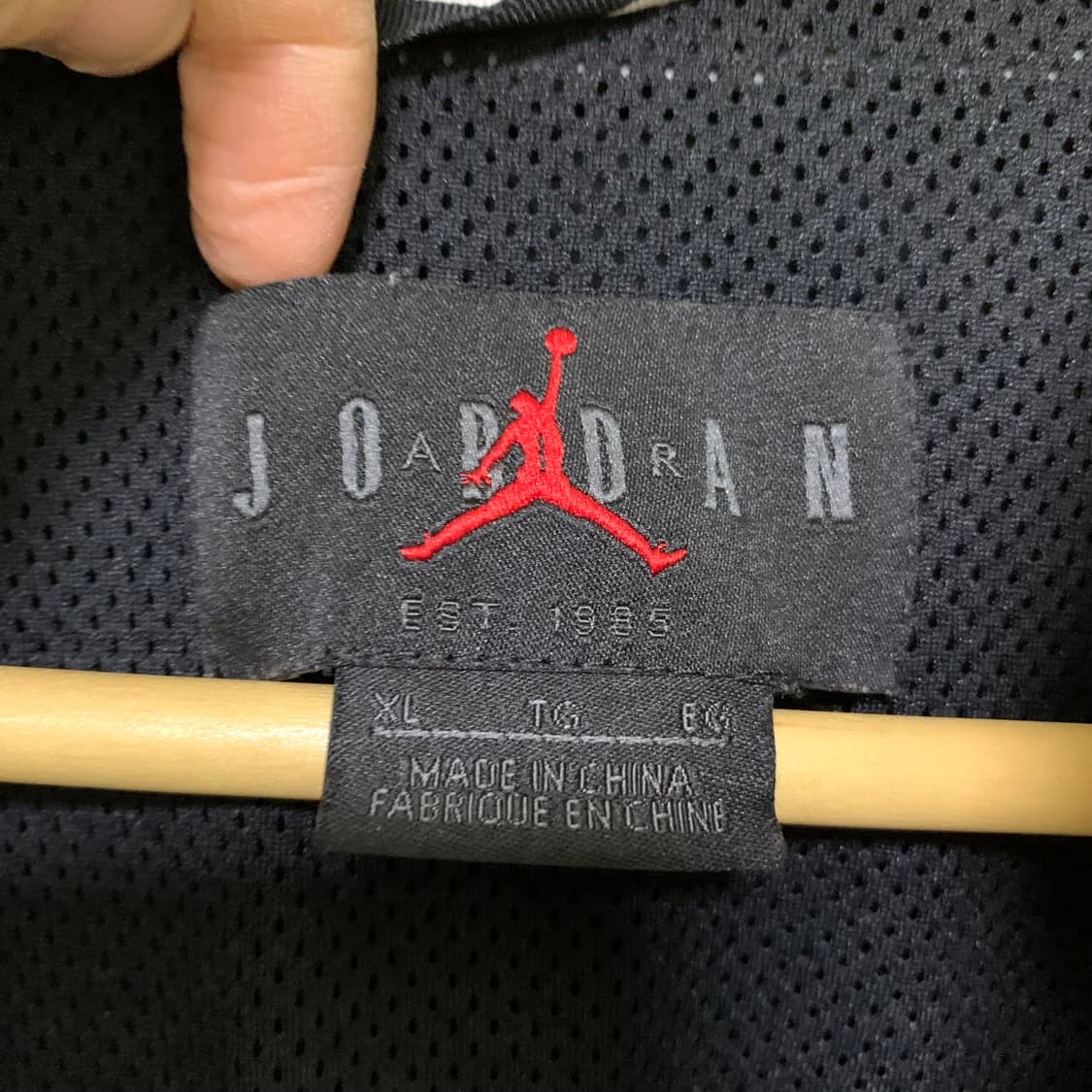 조던 빈티지 블랙 후드 바람막이 집업 범고래오레오 XL 남녀공용 오버핏 상품이미지5