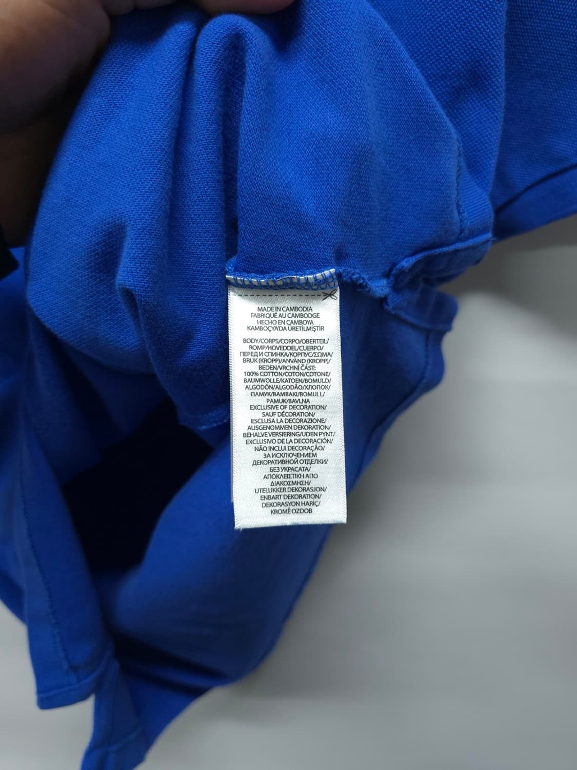 폴로 랄프로렌 커스텀 슬림핏 피케 반팔 티셔츠 블루(95) 상품이미지6