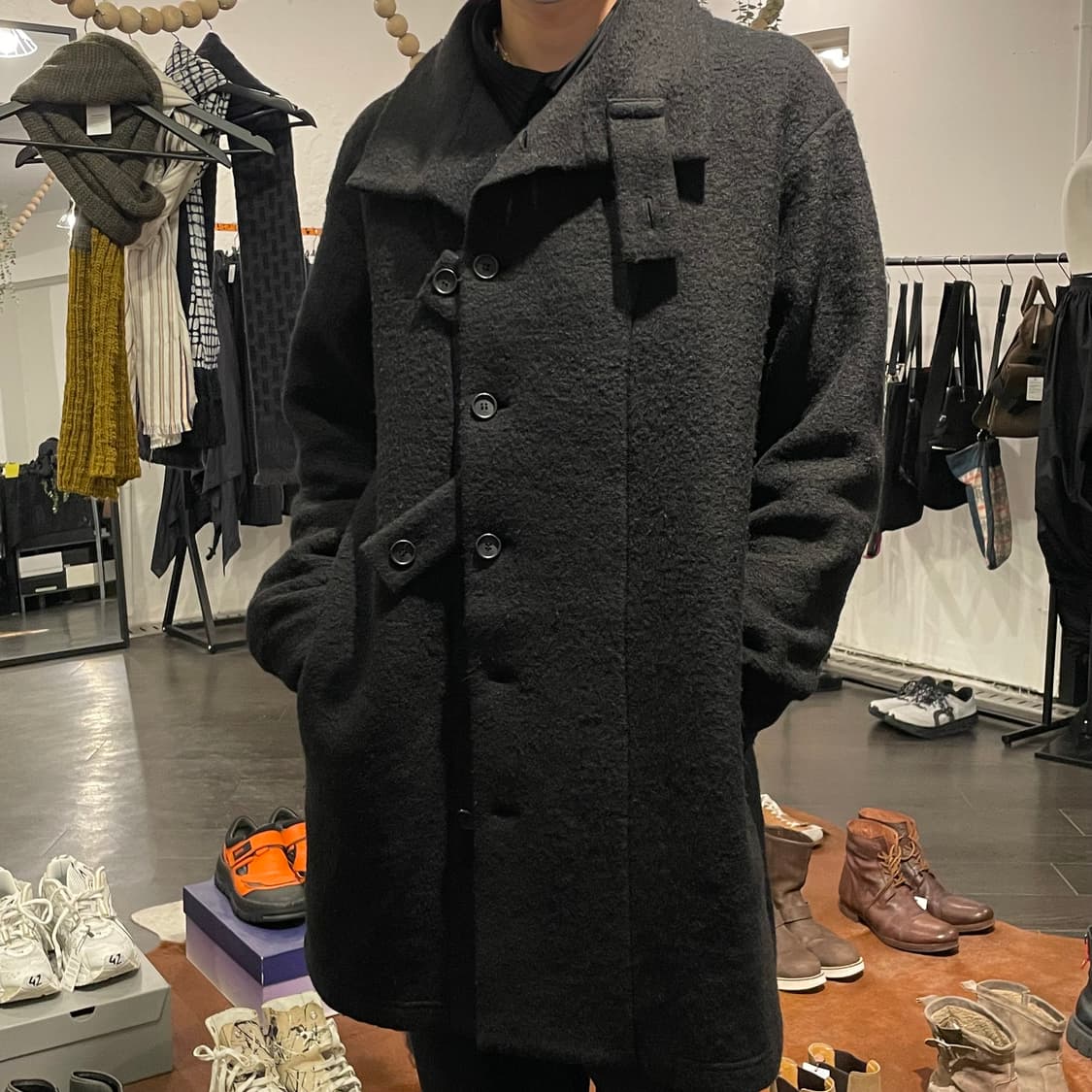 요지야마모토 뿌르옴므 스트랩 디테일 코트 상품이미지5