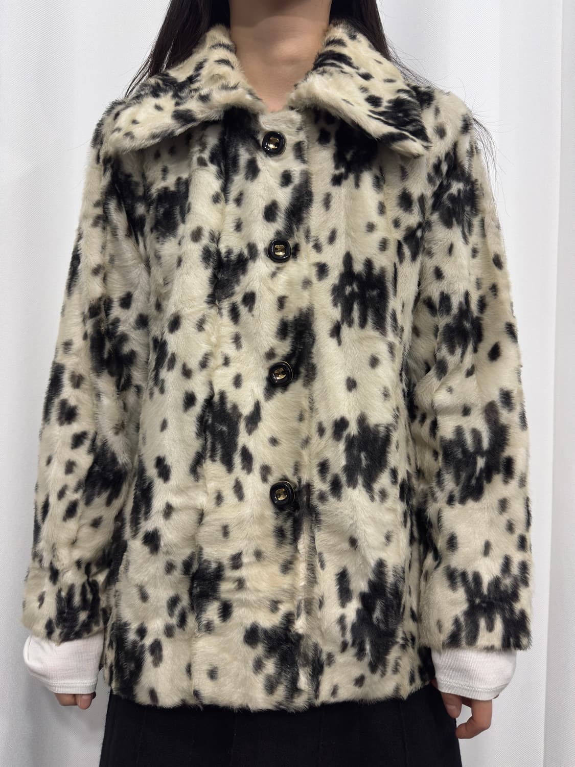 pattern fur jacket 상품이미지1