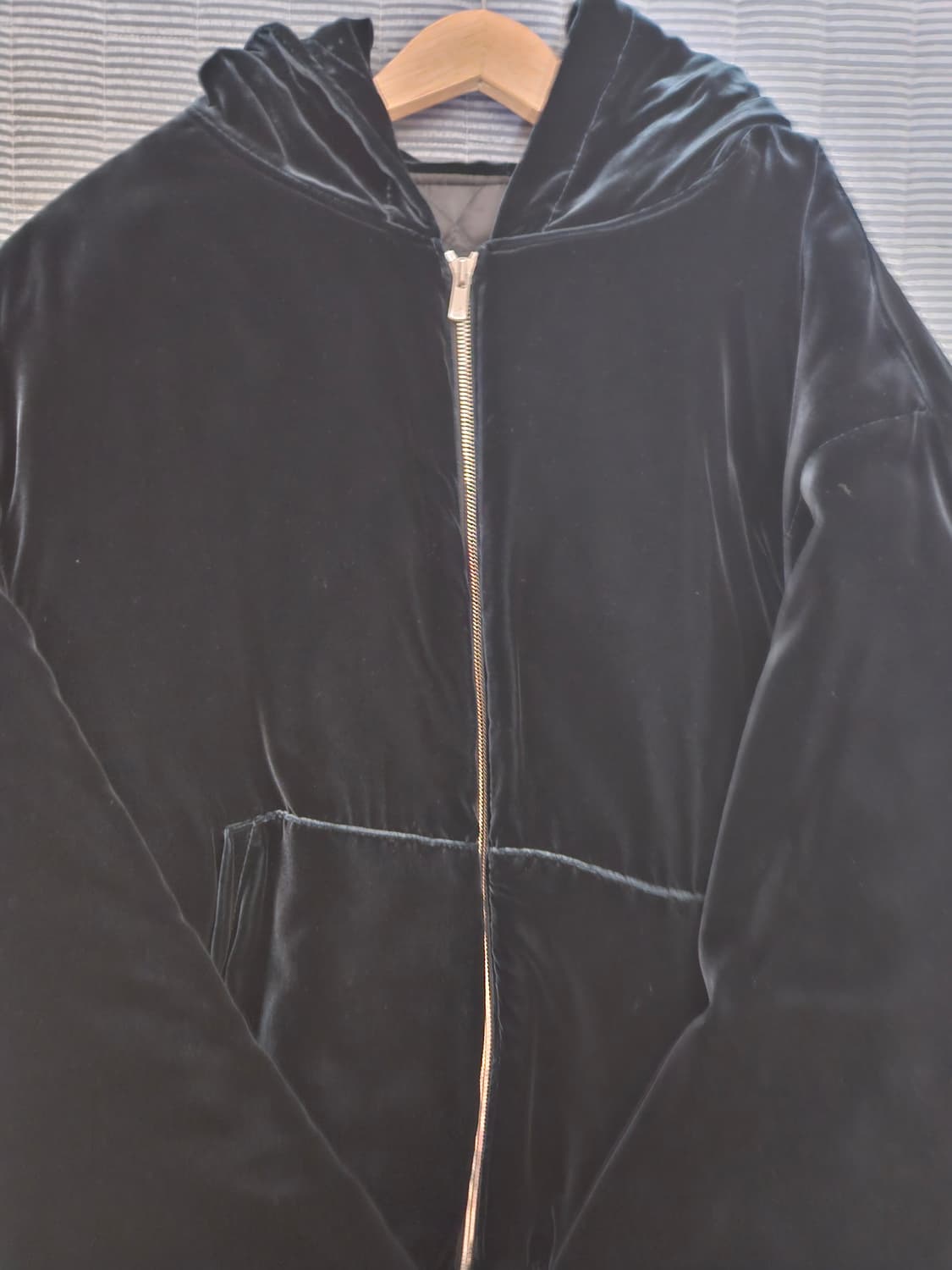 pas 027 벨벳 집업 그린 상품이미지1