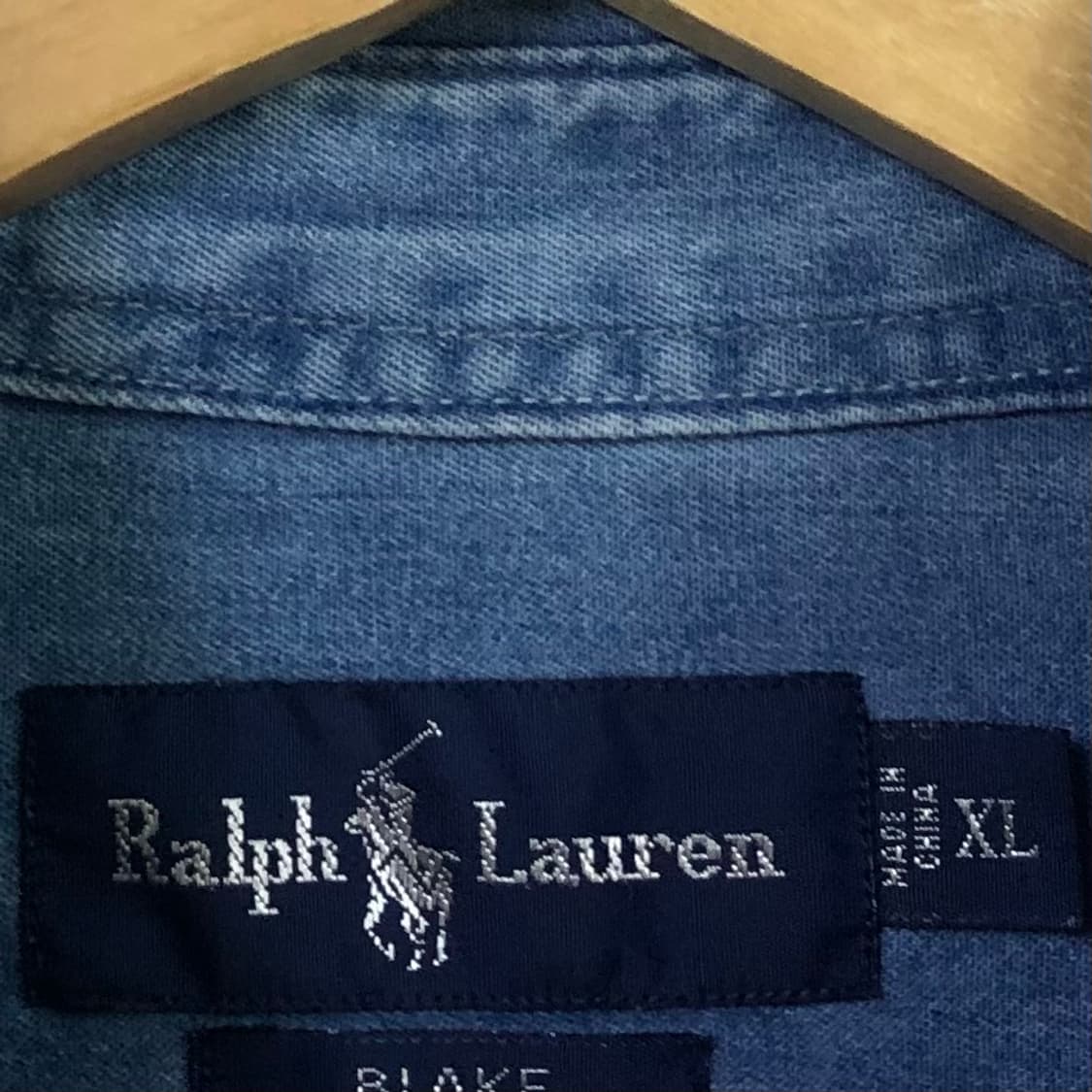 XXL 폴로 데님 셔츠 상품이미지3