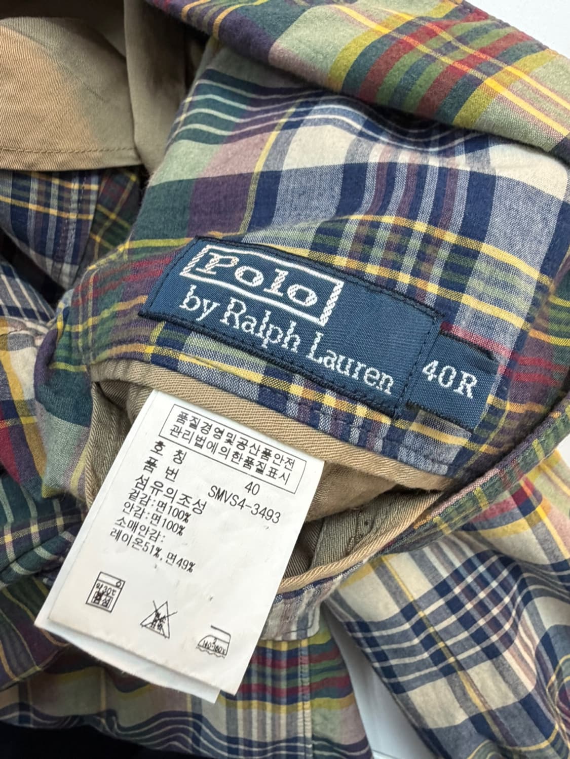 폴로 랄프로렌 마드라스 체크 블레이져 자켓  상품이미지9