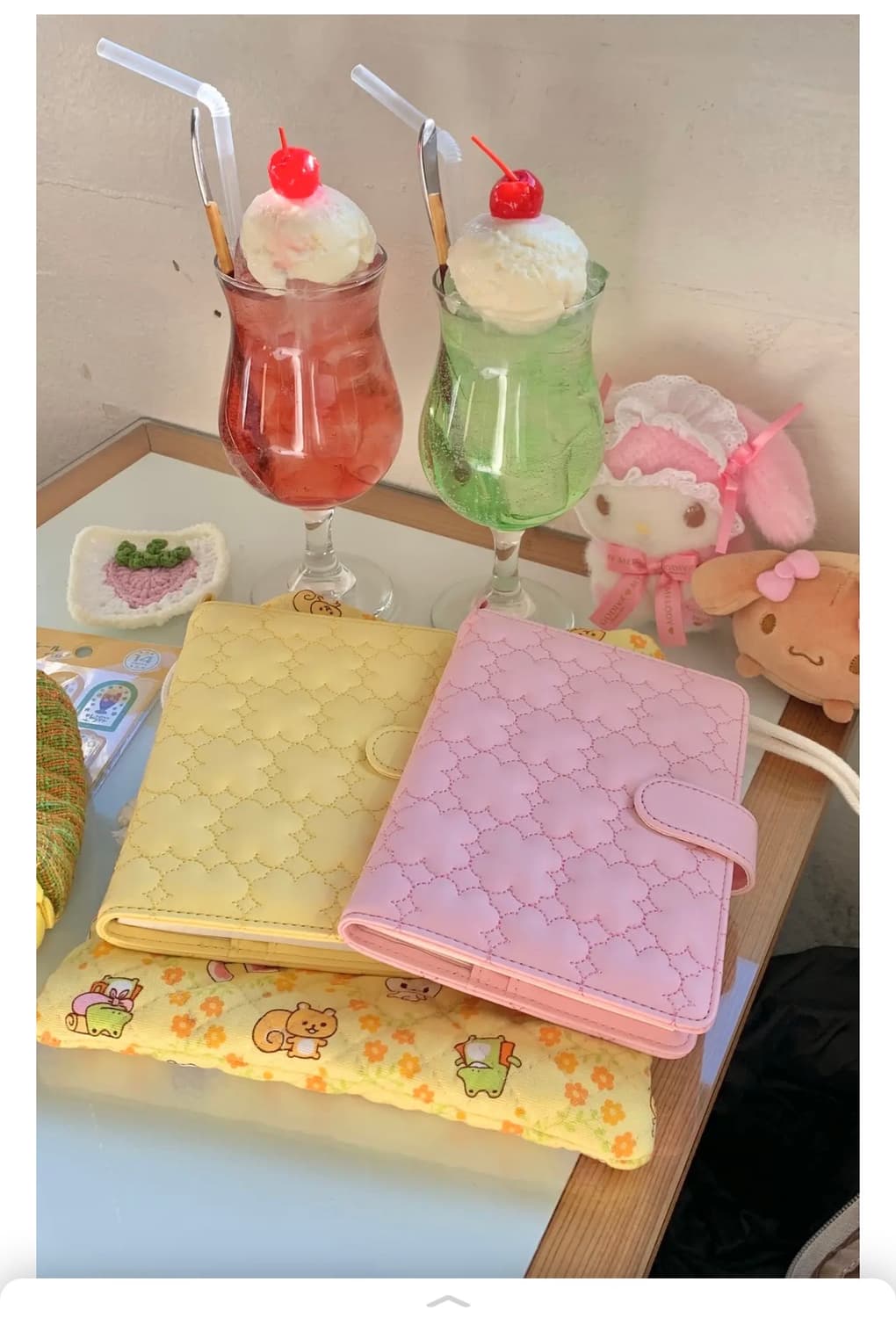 마음조각 핑크 클로버 다이어리커버 상품이미지1