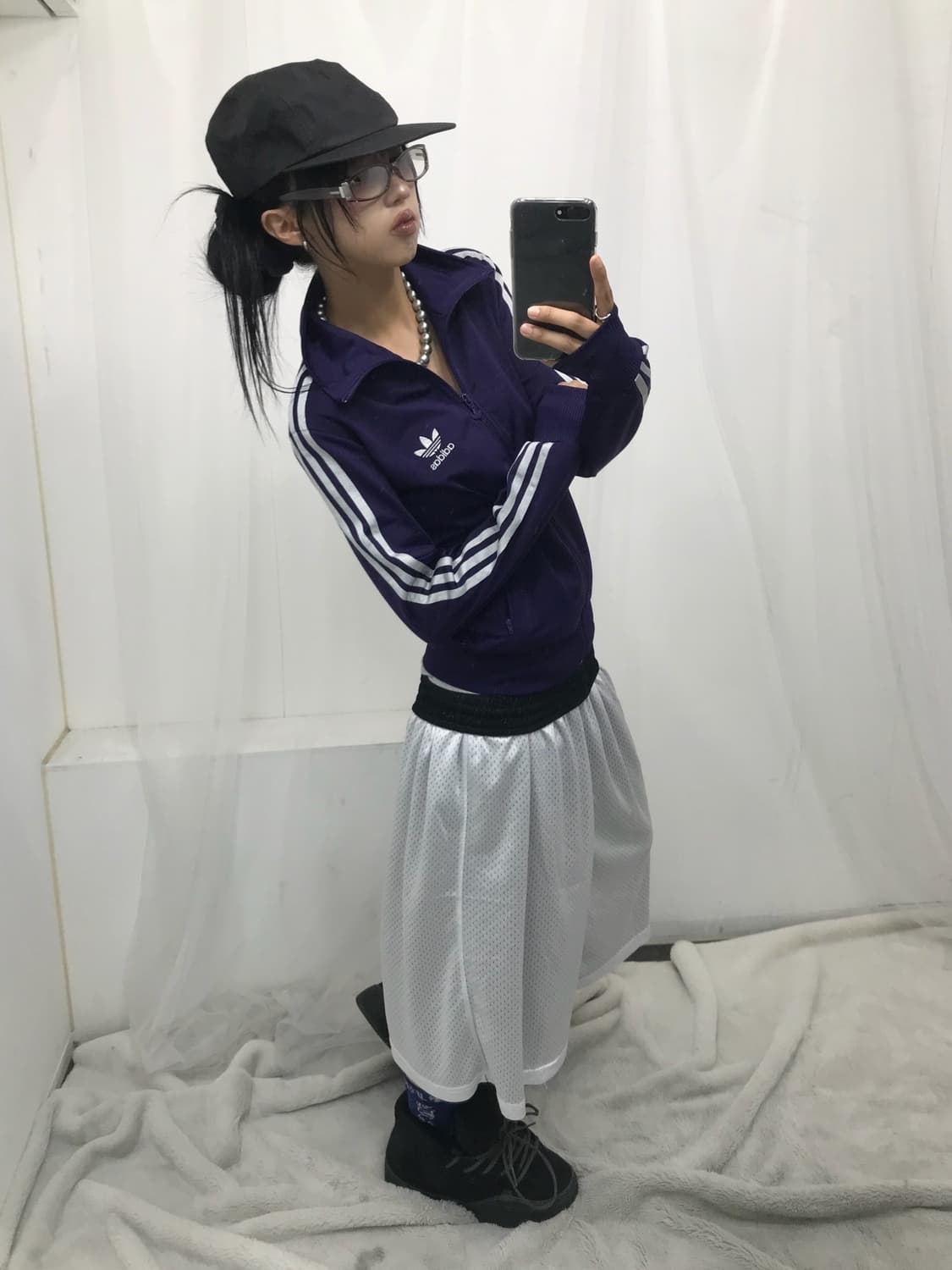 🔮 아디다스 오리지널 퍼플/실버 트랙 져지 🔮 상품이미지3