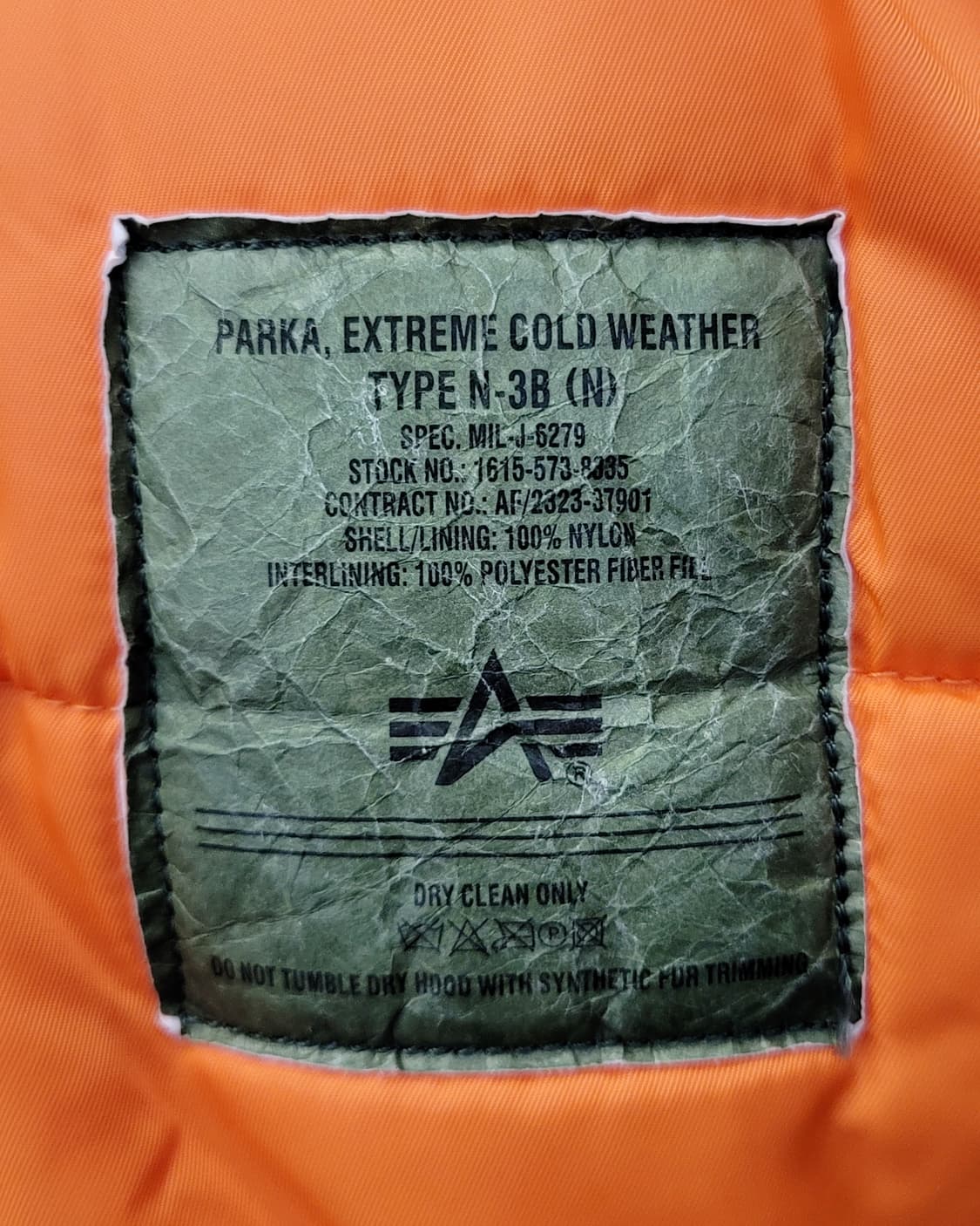 알파인더스트리(남여공용) N3B 야상점퍼(파카) 판매 상품이미지6