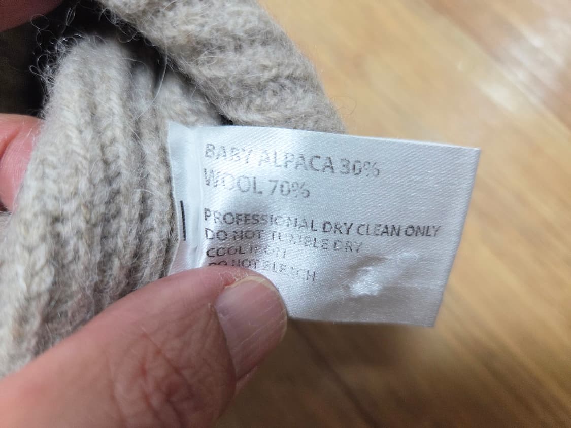 낫띵리튼(NOTHING WRITTEN) 베이비알파카 니트 프리사이즈 상품이미지9