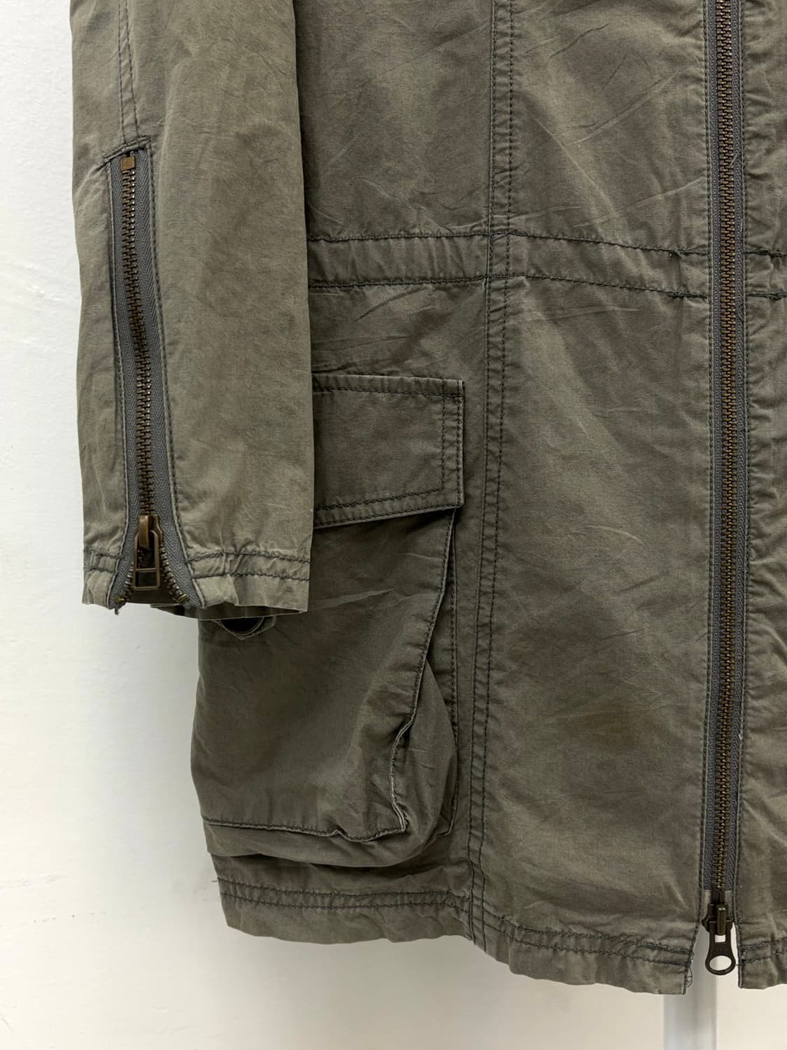 빈티지 워크웨어 투웨이 원피스 하이넥 밀리터리 y2k 자켓 상품이미지8