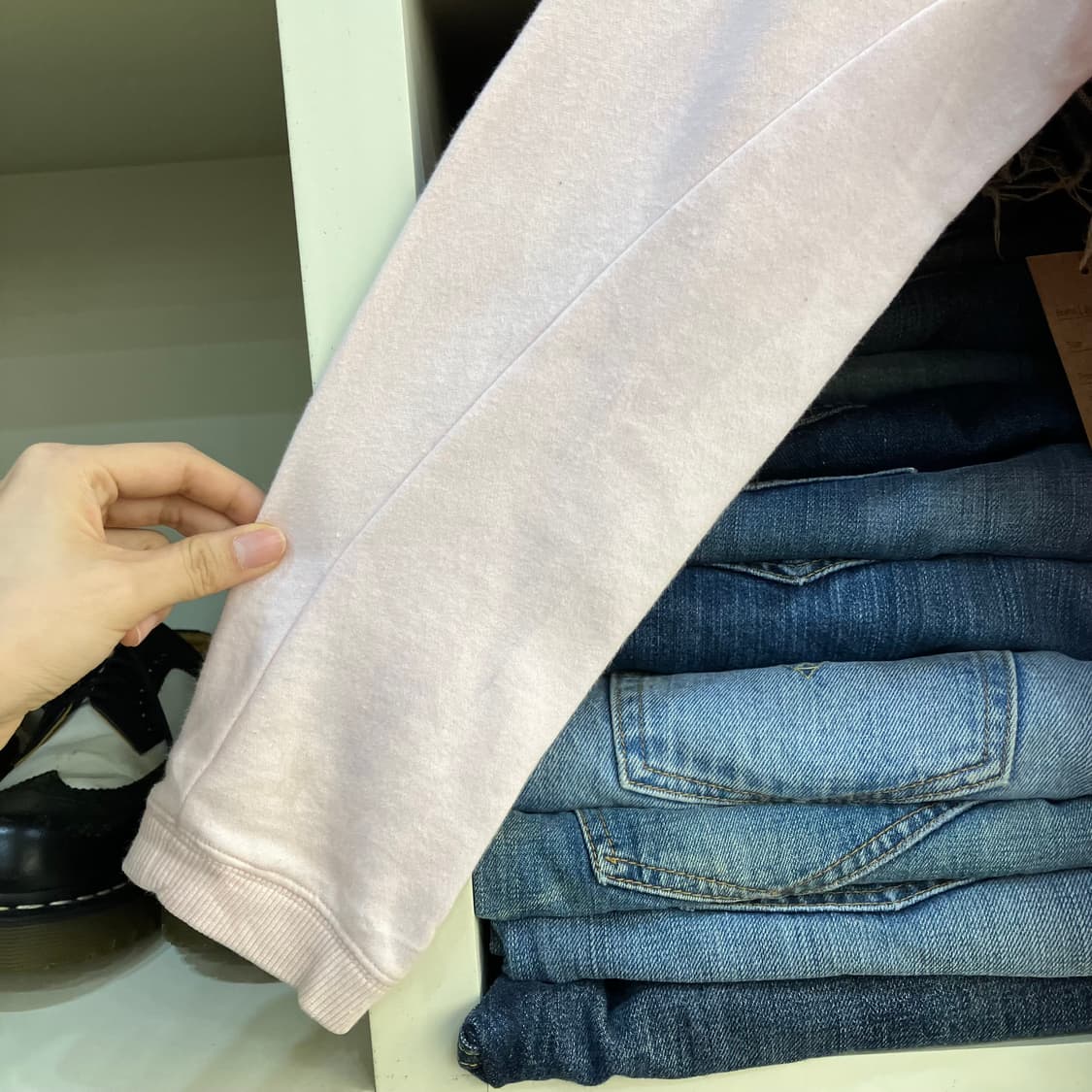 꾸레쥬 배색 로고 맨투맨 M 상품이미지6