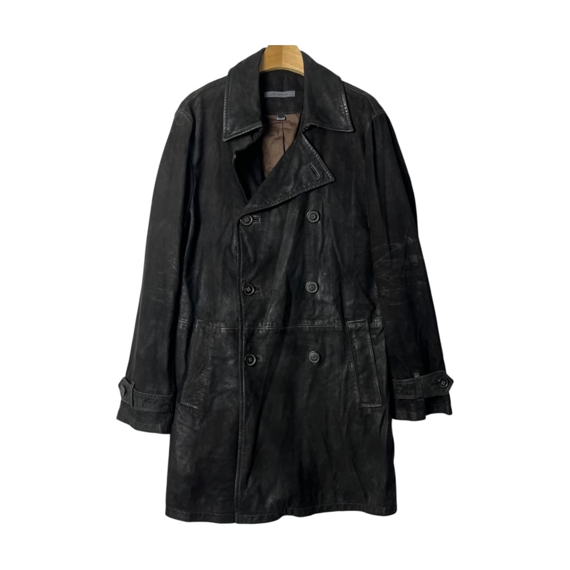 [John Varvatos] 고트 스웨이드 더블 브레스트 트렌치코트 상품이미지1