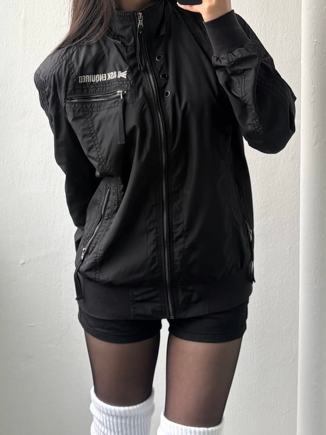 ASK Black Zip-Up Jacket 상품이미지1