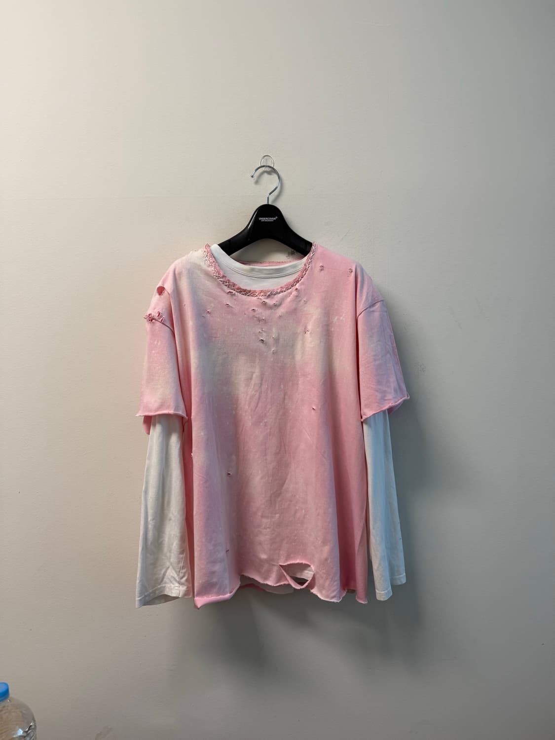 빈티지 페이딩 pink+white 색감 distressed 티셔츠 상품이미지10