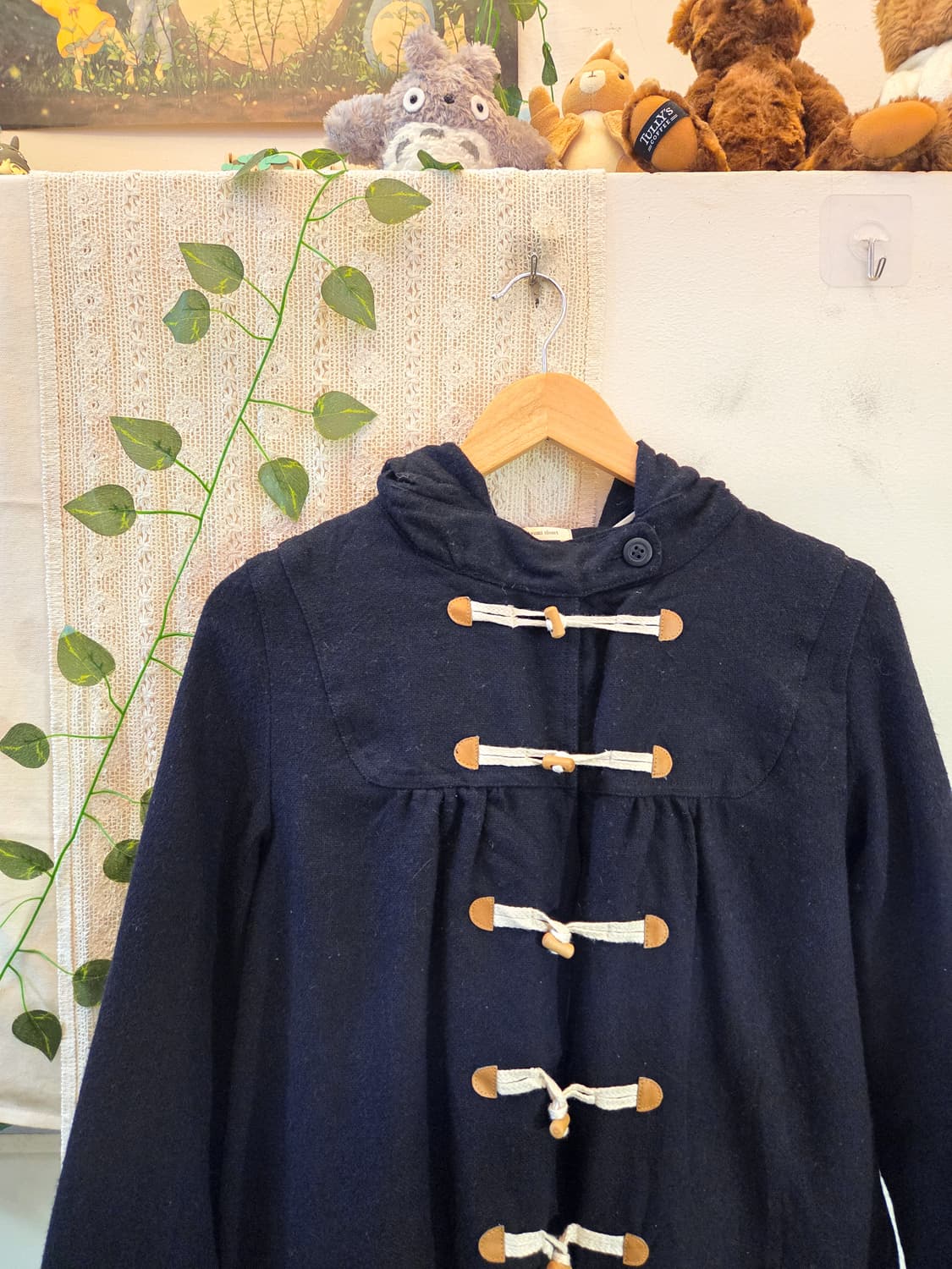 네이비 후드 떡볶이 코트 상품이미지2