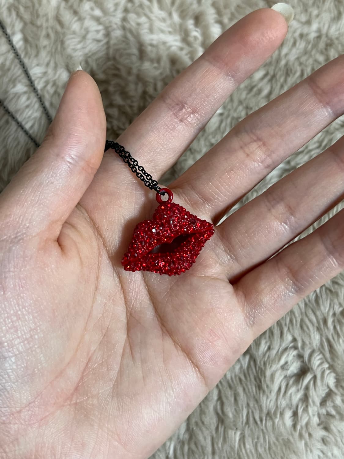 갸루 바비 y2k 입술 큐빅 빈티지 목걸이  상품이미지3