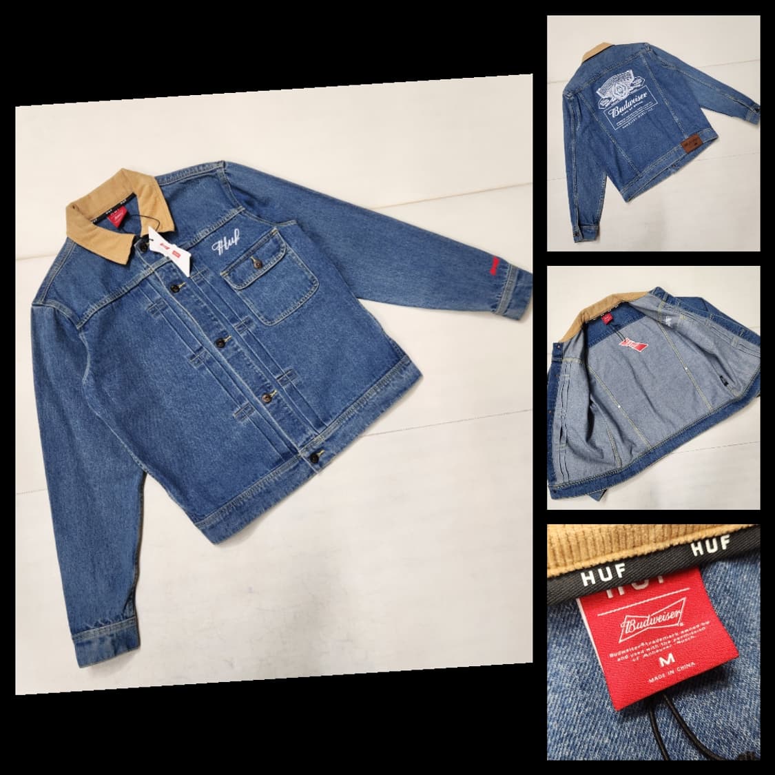 정품 HUF 허프 남성 청 데님 자켓 M 상품이미지1
