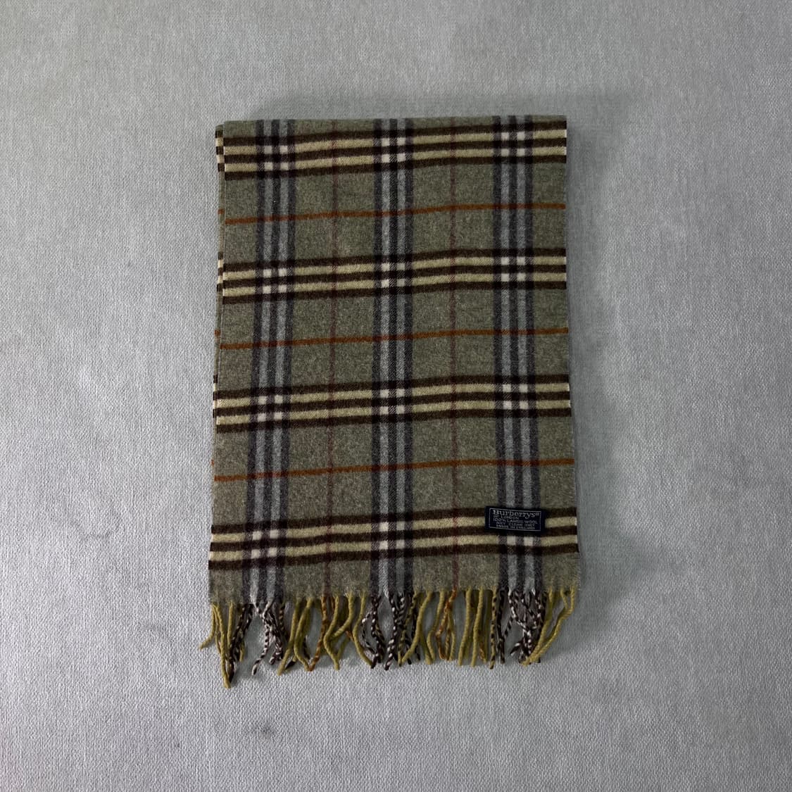 버버리 노바체크 램스울 그린 머플러  상품이미지2