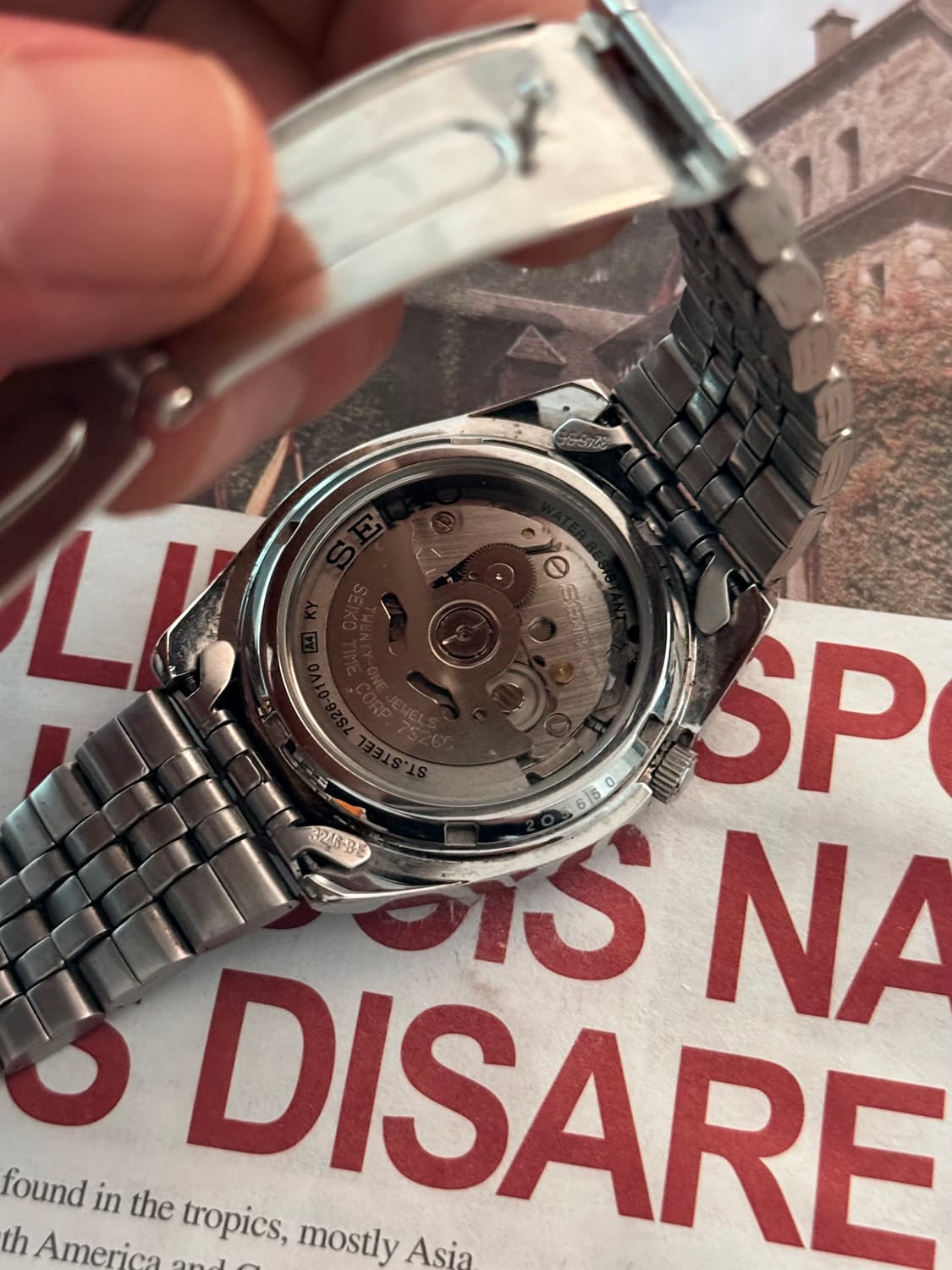 세이코 Seiko Actus 5 시스루백 데이 데이트 오토매틱 상품이미지4