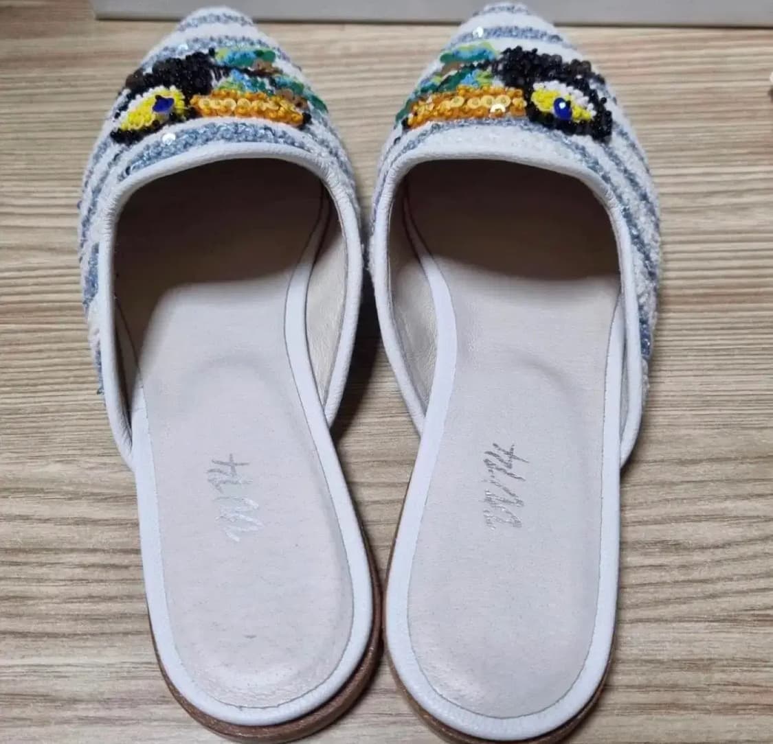 VV14 (Viavela14) 여성 스팽글, 세퀸 뮬, 슬리퍼 37 상품이미지3