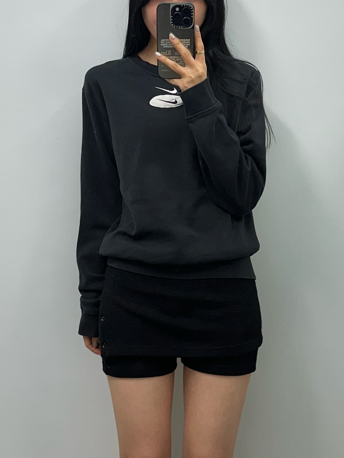 나이키 더블스우시 블랙 맨투맨 상품이미지1