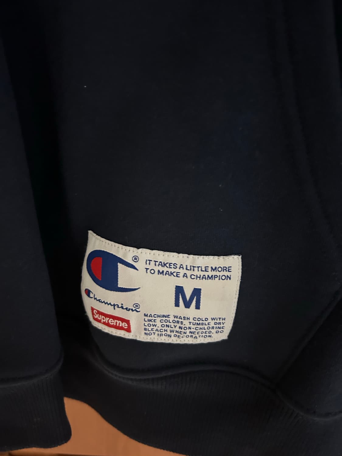 슈프림 X 챔피온 빅로고 후드 상품이미지3