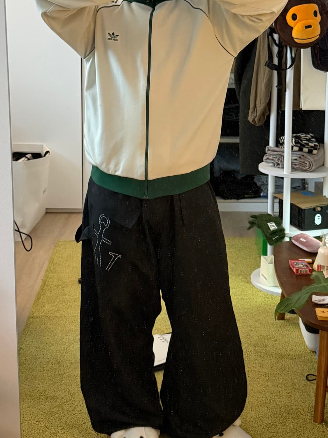 서독제 아디다스 져지 그린아이보리 상품이미지2