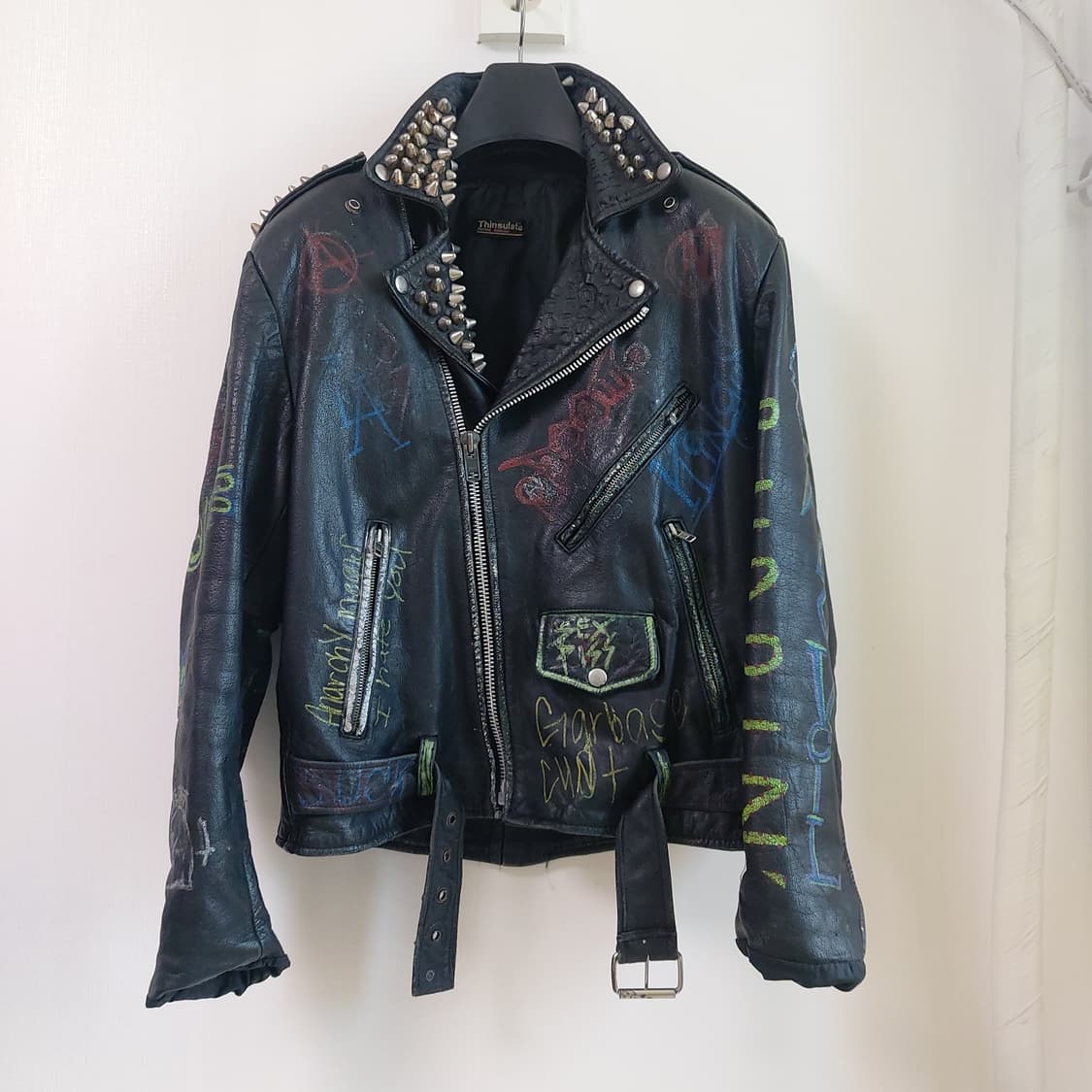 아메리칸 빈티지 펑크 레더자켓 상품이미지2