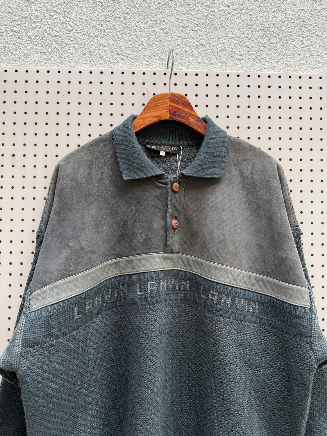 1990s LANVIN PARIS SUEDE LEATHER 랑방 스웨터 상품이미지3