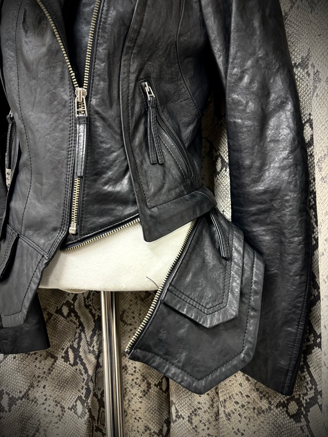 [Egoist] 00‘s SheepSkin Zip Detail Leath 상품이미지3