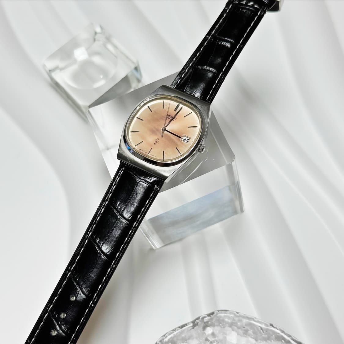 80's90's 세이코 빈티지 쿼츠 드레스 데이트 시계 상품이미지5