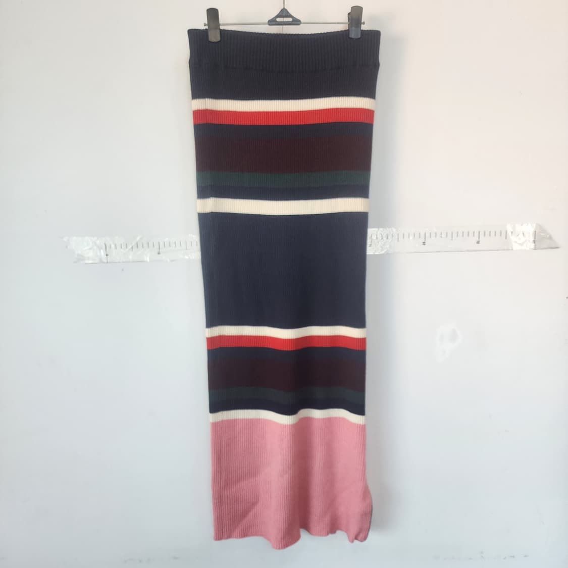 SJYP 골지 스트라이프 롱 스커트 상품이미지1