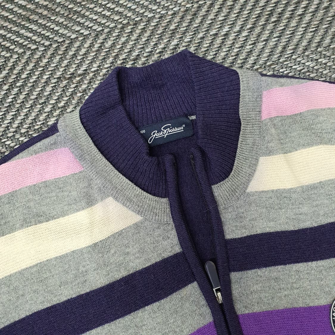 코오롱 잭니클라우스 반집업 울100 니트 남자105 상품이미지2